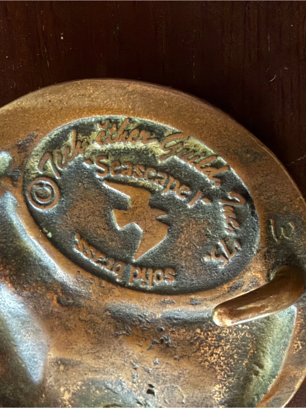 Tech Ether Guild Seascape Solid Brass Belt Buckle